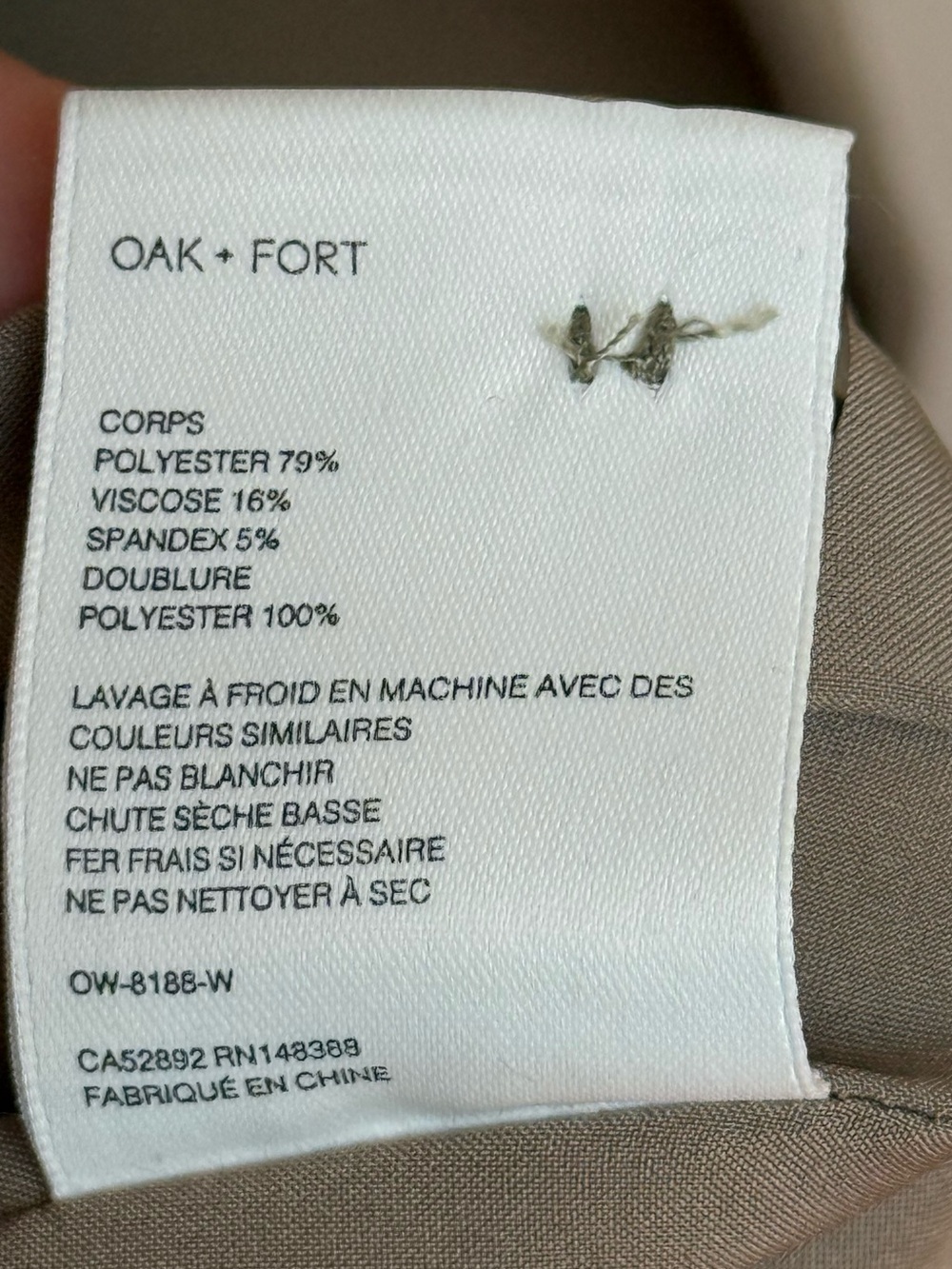 Oak + Fort Oversized Trench Coat Olive Double Breasted Size XS - Picture 6 of 13